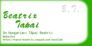 beatrix tapai business card